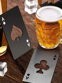 Bộ 40 dụng cụ khui chai hình lá bài Poker, bao gồm (5 dụng cụ khui chai hình Spade A màu đen + 5 dụng cụ khui chai màu bạc), 10 túi Organza, 10 thẻ cảm ơn, 10 dây thừng, dành cho phù rể, đám cưới, tiệc sinh nhật, quà tặng cô dâu - Nhiều màu - Xem 3