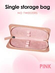 Seedew 一套睫毛嫁接镊子套装，5把金色镊子，可爱粉灰色收纳盒，专业睫毛嫁接工具，非磁性不锈钢化妆精密仪器 - 金色 - 查看 13