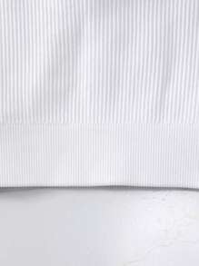 Women Plus Size Seamless Knit Comfortable Easy-To-Wear Sports Bras - White - View 4