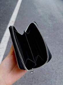 Carteira Curta Em Pu Com Strass Em Formato De Lábio, Porta-Cartões Com Zíper Cor Cobre, Mini Carteira Feminina 2 Em 1, Mini Carteira Estilo Ins Europeu E Americano, Vários Compartimentos Para Cartões, Porta-Moedas Para Festas, Carteira, Presente De Aniversário, Dia Dos Namorados E Natal. - Multicolorido - Ver 6