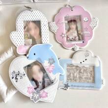 Giá đỡ thẻ ảnh Kpop dễ thương có móc khóa 3 inch giá đỡ thẻ ảnh ID mini bảo vệ văn phòng phẩm, đồ dùng học tập, trở lại trường - Nhiều màu - Xem 3
