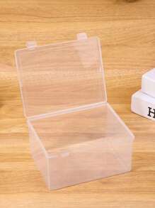 1 hộp đựng đồ trang sức, phụ kiện, đồ điện tử, văn phòng phẩm, hộp nhựa trong suốt chia ngăn có nắp lật, hộp đựng đồ trang điểm mỹ phẩm di động cho ngày tựu trường - Trong sáng - Xem 3