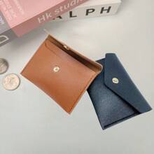 1pc Card Bag Wallet Card Holder Ultra-Thin Card Slip Mini Wallet Multifunctional Coin Bag ID Card Storage Bag, New Year's Gift, School Opening Gift, Teacher's Day Gift, Nurse's Day Gift, Christmas Gift, Neutral Style, Simple And Fashionable, For Man And Woman - Multicolor - View 4