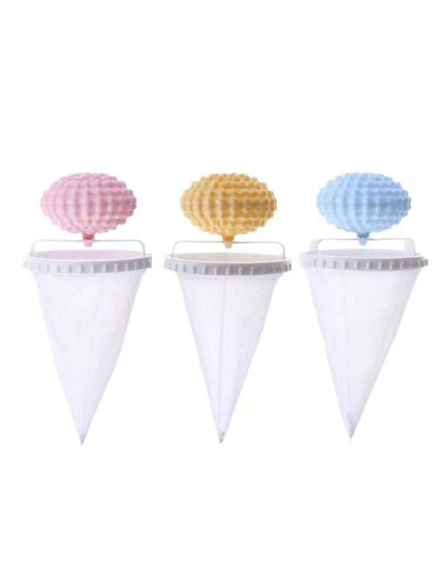 1pc Washing Machine Lint Mesh Filter Bag, Floating Particle Filter & Clothing Cleaning Brush 2-In-1 Ball