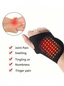 1 pieza Muñequera deportiva, Muñequera térmica magnética que reduce la presión y la molestia mediante compresión y calentamiento de la vaina tendinosa, para hombres y mujeres