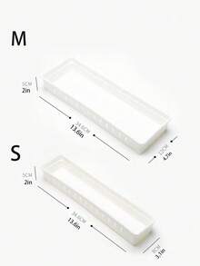 1 pieza Organizador de escritorio de plástico con múltiples compartimentos y divisor, caja de almacenamiento para oficina, hogar, baño, clasificación de suministros de cocina