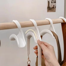 5pcs Arched Hanging Hooks For Bags, Ties, Scarves, Closet, Bathroom, Multi-Purpose Clothes Hanger, Simple Design For Spring & Summer