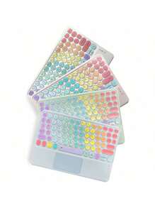 Teclado inalámbrico Bluetooth teclado táctil recargable teclado para mini teclado Android Ios Windows - Rosa Pálido - Ver 2