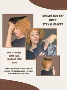 1pc Graduation Cap Adjuster (Graduation Cap Not Included) - Keeps Hair Style Perfect, Non-Slip And Stable Accessories, Graduation Party Supplies - Graduation Ceremony Fixer For PhD/Master/Bachelor's Caps - View 5