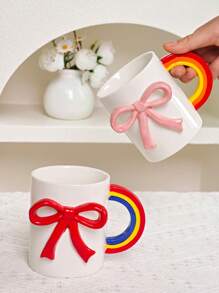 Stylish Ice Cream Cup Ceramic Mug, High-Footed Water Cup, Breakfast Cup With Spoon, Coffee Cup For Home Use