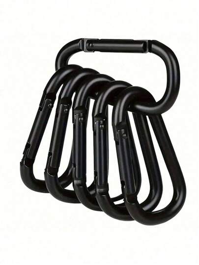 10pcs D-Shape Premium Aluminum Carabiners - Outdoor Climbing, Backpacking And Daily Wear Accessories & Key Chains - Durable, Lightweight, Versatile For Men And Women