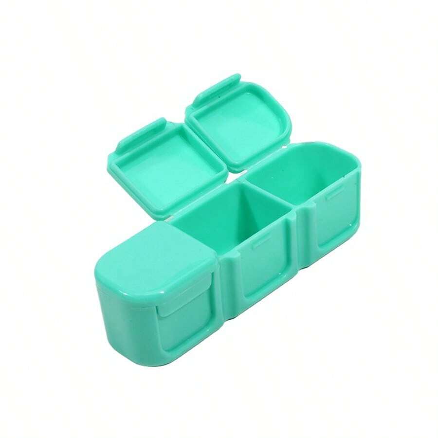 1pc Pill Box Mini Pill Case 3 Grids Tablet Pill Organizer Case Dispenser Travel Tablet Holder Container Medicine Drug Storage Box - Multicolor - View 1
