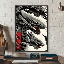 1 件墙壁艺术海报 Amine 经典动漫海报高清艺术，适用于住宅和宿舍墙壁、客厅和酒吧装饰、餐厅或浴室、房间装饰、无框架高品质、室内/室外油画艺术、无框架/有框架、带框架墙壁艺术 - 彩色 - 查看 40