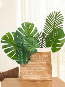 7 pièces Feuilles de palmier et rotin artificiel, pour la chambre, la décoration de la maison, le remplissage de vase, les arrangements floraux, les fêtes à thème, le centre de table, les anniversaires, les fêtes hawaïennes, les rassemblements familiaux, les accessoires photo, la décoration extérieure de jardin