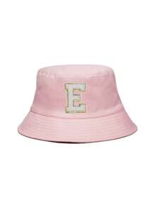 1顶字母A-Z可爱婴儿渔夫帽，男女童防晒巴拿马帽户外儿童配饰 - 粉色 - 查看 7