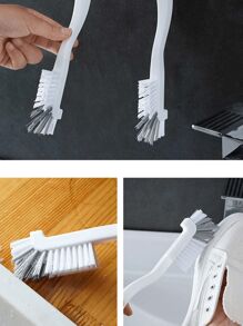 3Pcs Crevice Cleaning Brush Set, Hard Bristle Cleaning Supplies For Kitchen, Bathroom, Corner, Grout, Sink, Cup, Teapot, Bottle, Blender