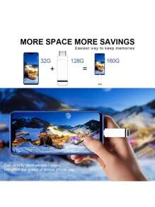 Lenovo 联想 USB 3.2 闪存盘 32G/64G/128G/256G 高速传输金属 Pendrive 存储卡 Pendrive 闪存盘 Memoria 防水棒 - 黑色 - 查看 3