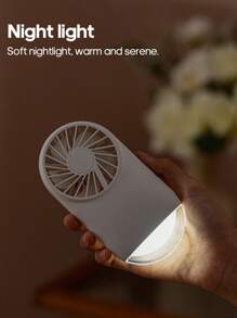 kinscoter 1PC Rechargeable 1200mAh Portable Pocket Fan Outdoor Lightweight Mini Night Light Air Cooler Handheld Fan - Multicolor - View 7