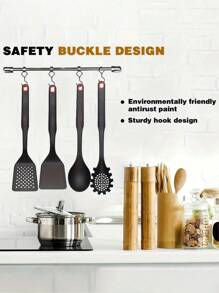 5pcs Heavy Duty S-Shaped Hooks With Safety Latch Design,Rustproof Metal Hooks For Hanging With Safety Buckle Design,Kitchen And Closet Hanging Hooks,Suitable For Plants, Pots, Towels And Bags,Hanging Plants