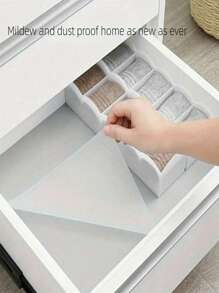 1 Roll Of Eva Kitchen Cabinet Drawer And Shelf Liner, Anti-Slip & Waterproof Fridge Table Mat - Clear - View 5