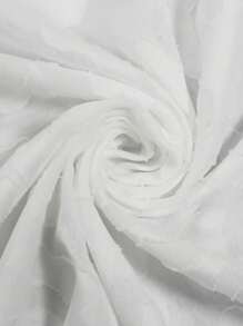 White Layered Off-Shoulder Dress With Lining, High Slit, Elegant Woven Fabric, Suitable For Weddings, Summer Clothes, Vacation Outfits, White Graduation Dress - White - View 11