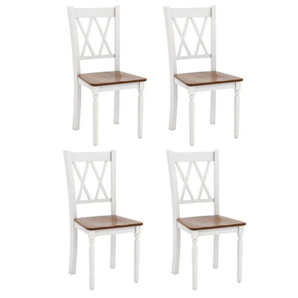 Homasis Dining Chairs Set Of 4 Wood Farmhouse Dining Room Side Chairs For Home Kitchen