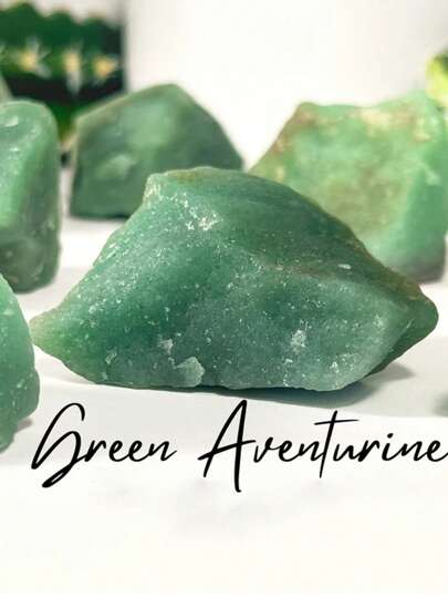 50g/100g/200g Raw Green Aventurine Gravel Crystal Stone, Natural Rough Chunk - Green Raw Stone,Perfect For Rock Tumbling, Polishing, Decorating, And Collecting