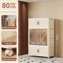 5/4/3/2/1 Layer Foldable Wardrobe Closet Organizer, Apartment Dorm Hanging Clothes Rack Storage Cabinet For Rental House Home Use - Color Mixing - View 24