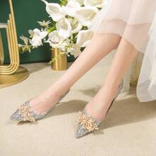 Women Shoe Charms Accessories - Silver Plate, 8 cm - View 2