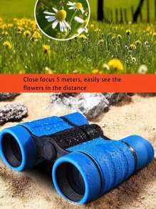 1pc Children's Shockproof Binoculars - High-Definition High Magnification, Adjustable Focus Eyepiece, Ideal For Birdwatching, Hunting, Hiking And Educational Learning - A Perfect Birthday Gift! Great Educational Toy For Boys And Girls For Birdwatching, Hunting And Hiking! Outdoor Toy