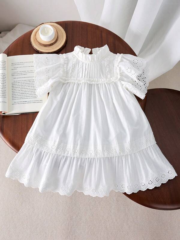 Baby Mädchen ärmeloses, Cut Out, einfarbiges, süßes Sommerkleid
