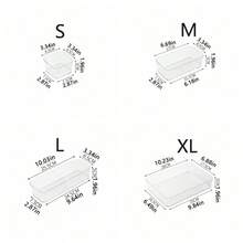 3/4/6PCS Combination Clear Plastic Drawer Organizer Set,Drawer Desktop Cosmetics Storage Box, Transparent Dresser Storage Box, Exquisite Storage Box,Desk Drawer Divider Organizers And Storage Bins For Makeup, Jewelry, Gadgets For Kitchen, Bedroom, Bathroom,Bedroom Room Decor,Back To School - Clear - View 3
