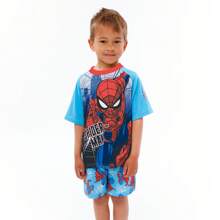 Marvel Spiderman Pyjamas | Spider-Man Boys Short Pyjamas | Official Merchandise - Blue - View 1
