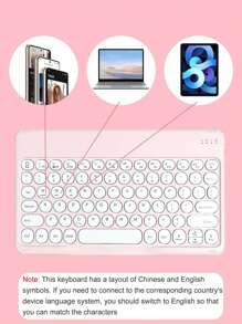 Lightweight Portable Quiet 10-Inch Wireless Mouse & Keyboard Set, Compatible With Multiple Systems Including Laptops, Tablets, Phones For Office And Gaming, Rechargeable Wireless Mouse And Keyboard Set, Compatible With 3 Systems - Multicolor - View 5
