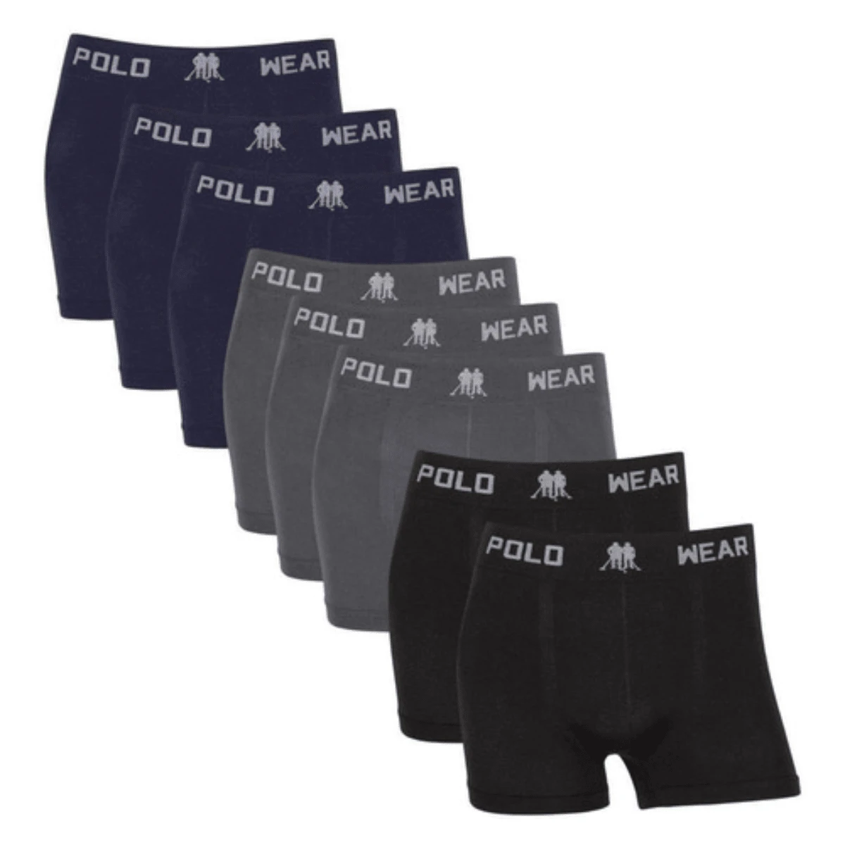 Kit 8 Polo Wear Original Adult Men's Premium Boxer Briefs - 多彩IV - 查看 1