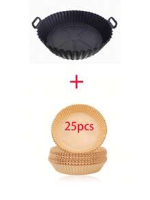 1pc Air Fryer Mat, Foldable And Reusable Silicone Baking Mat, For Baking Tray - Multicolor - View 13