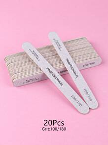 50/20/10/5/1pc 專業級指甲銼刀組，個性化美甲修復工具，指甲護理工具組，木製砂紙磨甲銼，雙面拋光銼，適用於自然指甲，也適用於足部、手部和指甲護理 - 彩色 - 查看 15