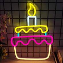 1 件霓虹灯 LED 标志 USB 供电装饰灯，适用于派对、卧室、房间、生日、墙壁 - 多色 - 查看 11