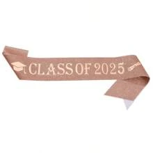 1 Black Senior 2025 Satin Sashes With Golden Printing - "CLASS OF 2025" Graduation Party Supplies For Celebrations, Perfect For Graduates And Graduation Events, Event Graduation Items | Class Of 2025 Apparel | Fabric Sash - Multicolor - View 10