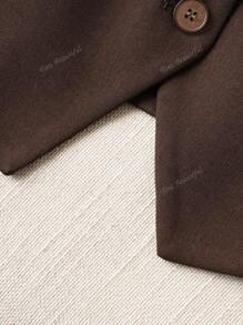 Damen Weste in Unifarbe, V-Ausschnitt Jacke, figurbetonender Schnitt, für Frühling/Herbst, modisch für den täglichen Gebrauch, nahtloses Design, Bekleidung