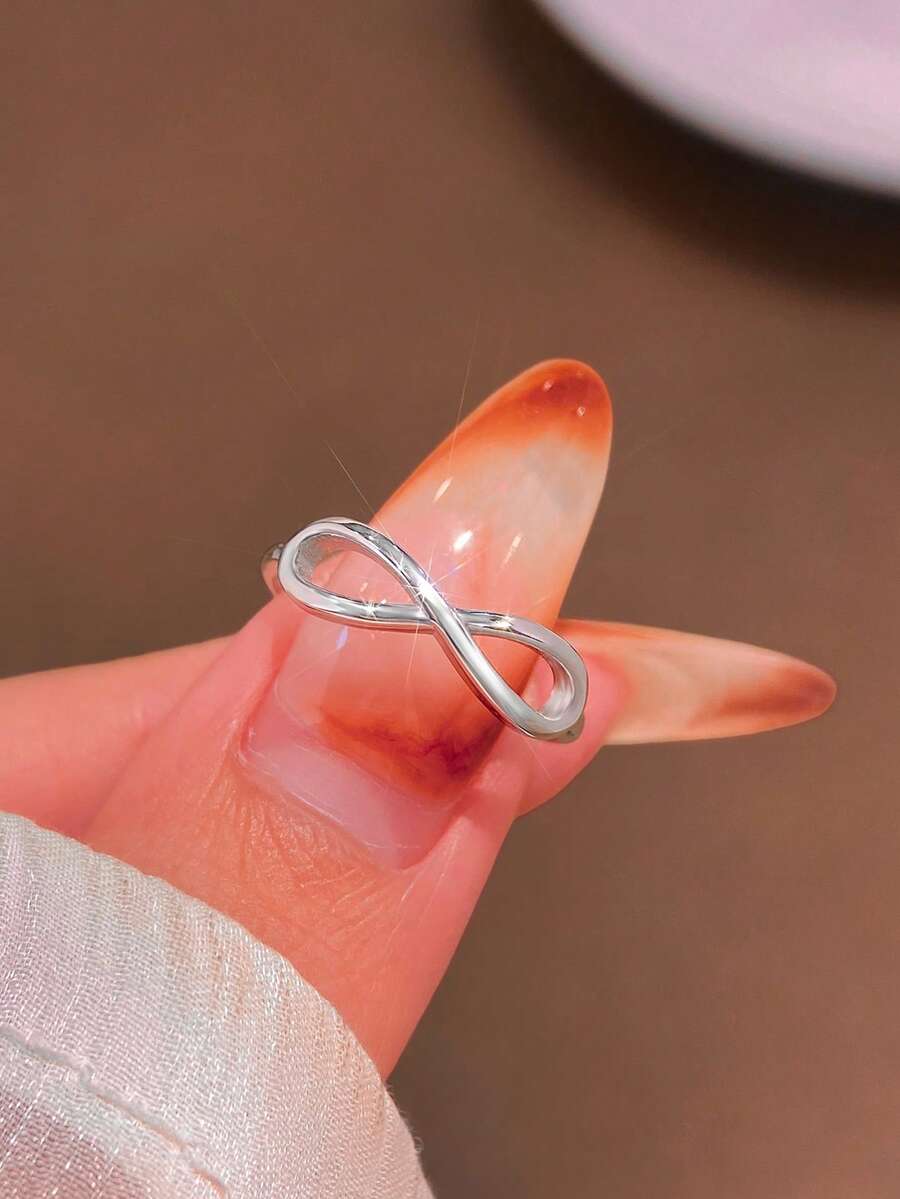 1 chiếc nhẫn chân hình chữ X bắt chéo đôi, một món đồ trang sức bạc Sterling 925 dành cho nữ, phù hợp để đeo hàng ngày và thêm chút phong cách khi đi biển - Nhẫn chữ X đôi - Xem 1