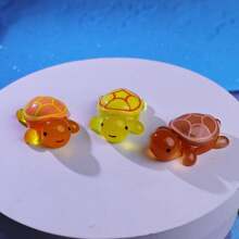 10pcs Glow-In-The-Dark Mini Turtle Miniature Landscape DIY Desktop Decor, Beach Party Cute Cartoon Small Gift - Multicolor - View 7
