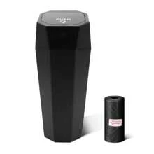 Car Trash Can With Lid, Car Garbage Bin Organizer Holder With Trash Bag Roll, Portable Hanging Mini Leak-Proof Car Storage Bag For Car, SUV, Office - one-size - View 1