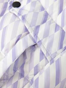 Annil Children's Clothing For Girls Medium Long Down Jacket For Children Winter - Purple White - View 5