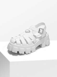 Women's Platform Wedge Sandals Rome Vacation Commuter College Mother's Day Summer Shoes - White - View 4