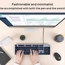 Logitech Keyboard K845 Wired Connection Comfortable Input Adjustable Tilt Angle 5 Backlight Modes Aluminum Shell Design Excellent Mechanical Key Switch Mechanical Feel
