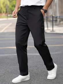 WASSUP OTHER Pantalons d'été pour hommes, pantalons de costume pour hommes d'affaires, pantalons longs slim à la mode, légers pour le travail et les loisirs