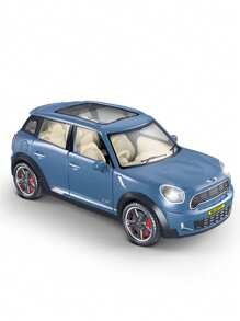 1pc Mini Children Toy Gift Inertia Car Toy With Light & Music, Small Sedan Handcrafted Model With Movable Doors, Cooper Classic High Simulation Metal Toy Car, Pull Back Collection - Multicolor - View 10