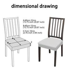 1/2/4/6pcs Elastic Printed Seat Cushion Covers For Chairs, Hotel/Home Use