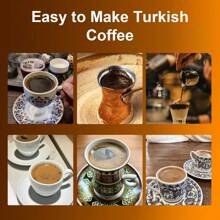 SONIFER Türkischer Kaffeebereiter mit Doppelbrühsystem, intelligentem Anti-Überlauf-Design, Temperaturregelung, 96-98°C präzise Heizung, 250ml PP Tasse, 304 Edelstahl Heizplatte, 700W Kaffeekanne